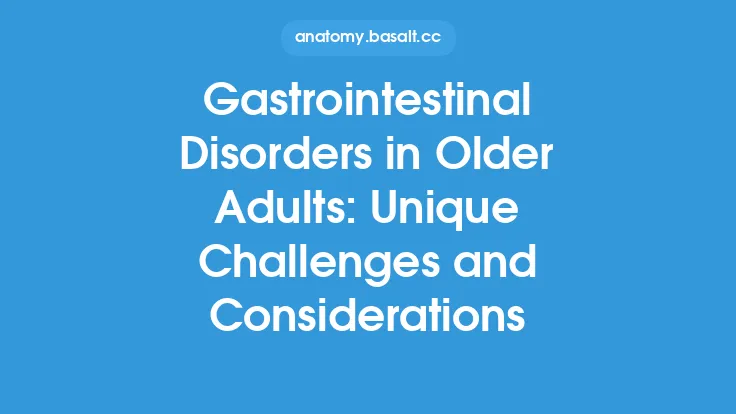 Gastrointestinal Disorders in Older Adults: Unique Challenges and Considerations Thumbnail
