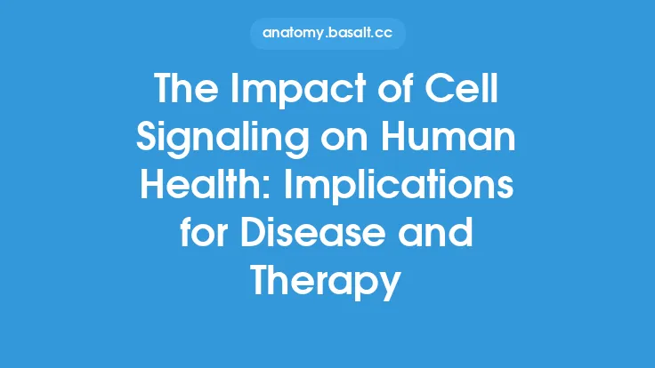 The Impact of Cell Signaling on Human Health: Implications for Disease and Therapy Thumbnail