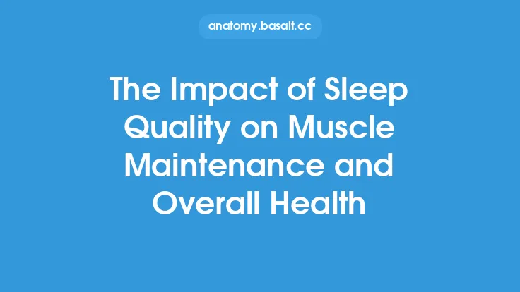 The Impact of Sleep Quality on Muscle Maintenance and Overall Health Thumbnail