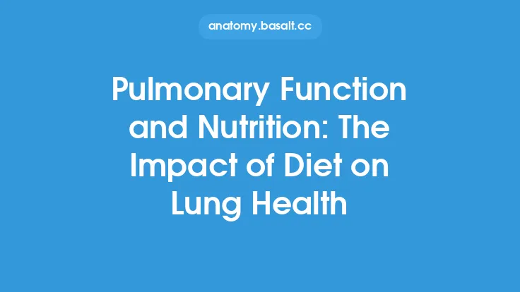 Pulmonary Function and Nutrition: The Impact of Diet on Lung Health Thumbnail