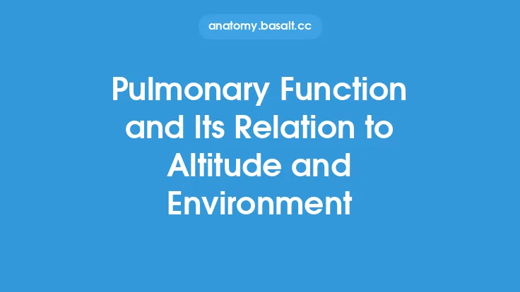 Pulmonary Function and Its Relation to Altitude and Environment Thumbnail